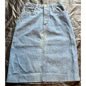 Vtg Jones New York Jeans Women's Sz 10 Skirt Blue Medium Wash Denim
